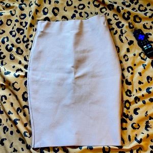Nude Bodycon Skirt